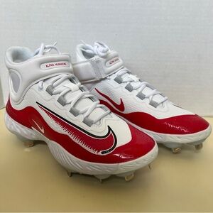 New Nike Red and White Alpha Huarache Cleats. Size 7 Baseball